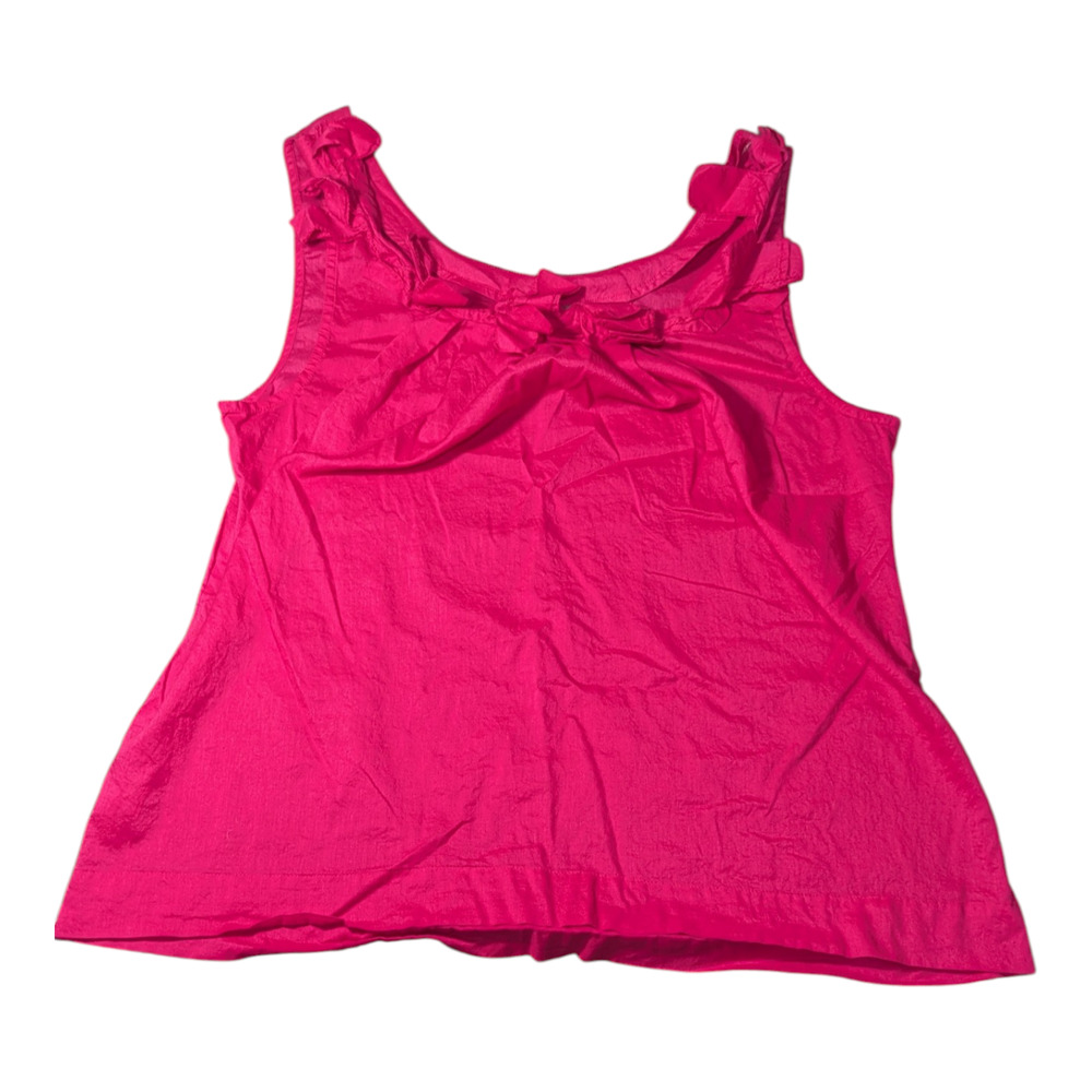 Ann Taylor Pink-Red Top With A Scoop Neckline Small Front Bow Size 14
